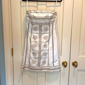 White strapless dress from WHBM